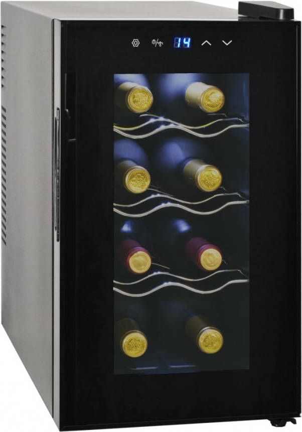 Voorspeller Afhankelijkheid Avondeten VidaXL Wijnkoeler voor 8 flessen met LCD-scherm 25 L - Koelkastwebshop.nl